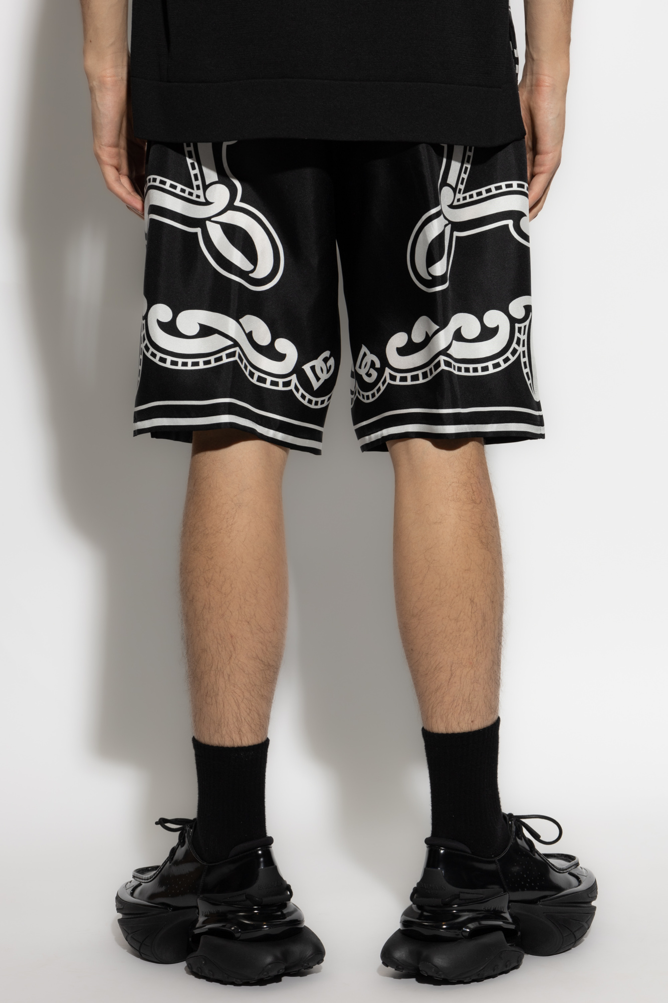 【関税&送料込み】Dolce & Gabbana Silk Bermuda Shorts Dolce & Gabbana Silk shorts with print | Men's Clothing | Vitkac